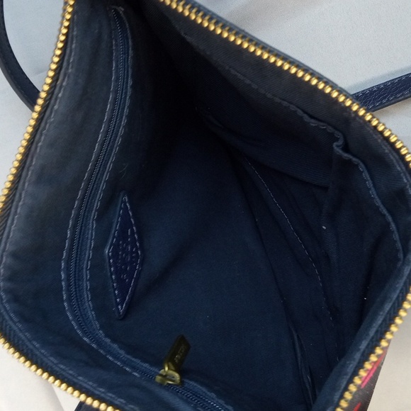 👜 Fossil Colorful Polka Dot Navy Crossbody Bag - Picture 6 of 7